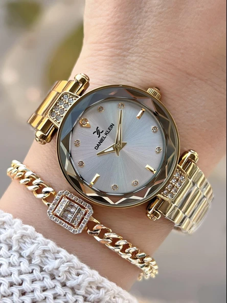 Daniel Klein Çelik Kordonlu 2 Yıl Garantili 3 Atm Suya Dayanıklı Kadın Kol Saati+Bileklik BD.14132.2 ürün görseli