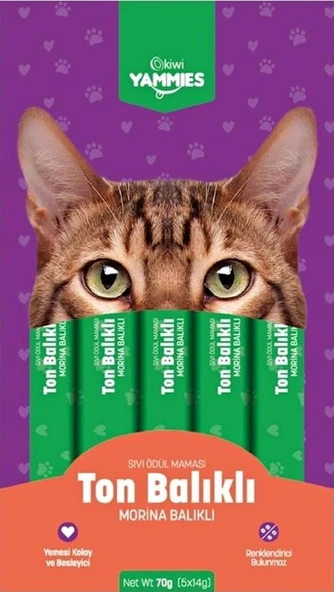 Kiwi Yammies Karışık Sıvı Kedi Ödül Maması*5 Paket - Resim 5