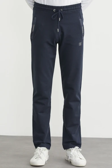 Cep Biye Detaylı Eşofman Altı - Lacivert - Resim 4