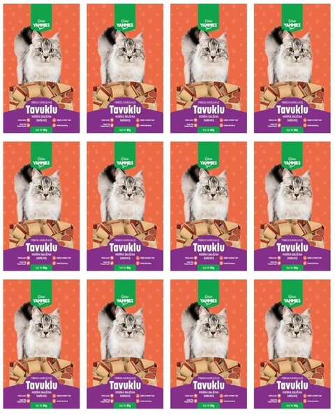 Kiwi Yammies Tavuklu Morina Balığına Sarılmış Kedi Ödül Maması*12 Paket ürün görseli 1