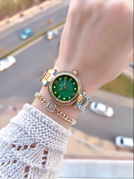 Daniel Klein Çelik Kordonlu 2 Yıl Garantili 3 Atm Suya Dayanıklı Kadın Kol Saati+Bileklik BD.10070.4 - Resim 2