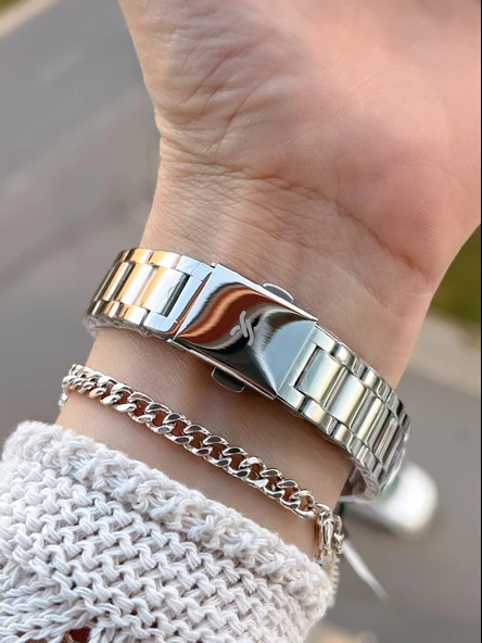 Daniel Klein Çelik Kordonlu 2 Yıl Garantili 3 Atm Suya Dayanıklı Kadın Kol Saati+Bileklik BD.14132.1 - Resim 3