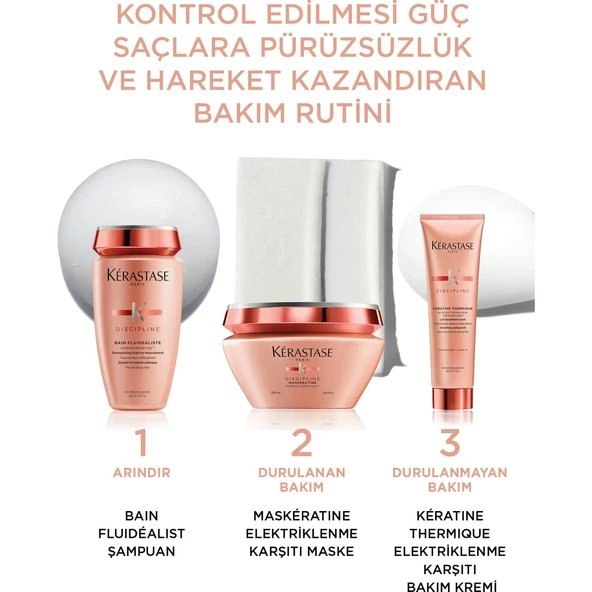 Discipline Kératine Thermique Elektriklenme Karşıtı Şekillendirici Saç Bakım Kremi 150 ml 150 ml - Resim 9