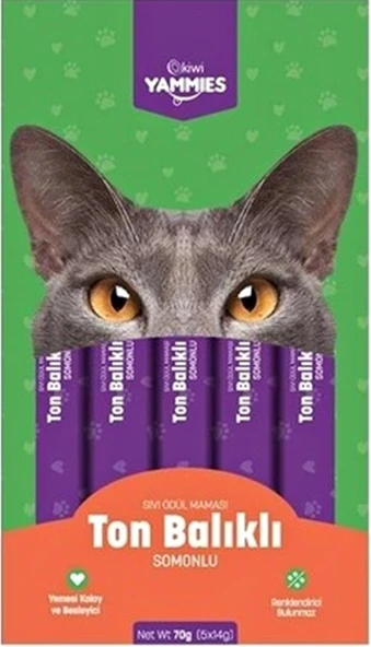 Kiwi Yammies Karışık Sıvı Kedi Ödül Maması*5 Paket - Resim 4