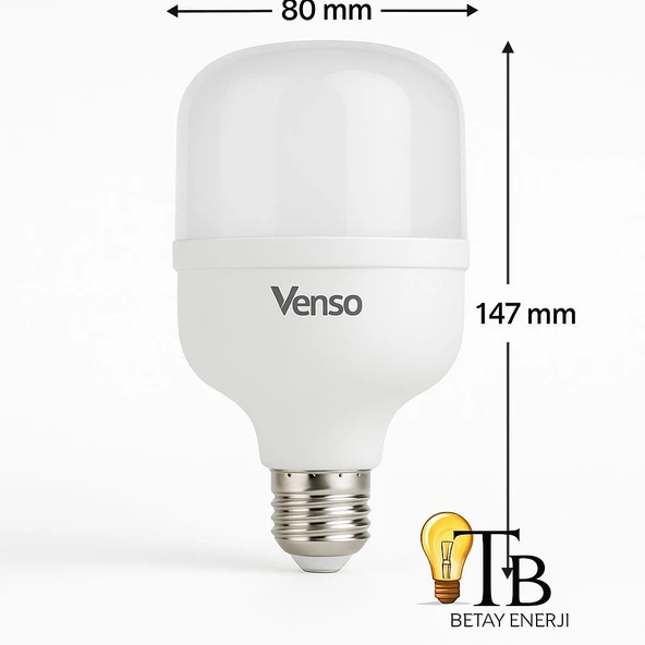 Venso E27 LED Torch Ampul 20W  2200 Lm  6500K Beyaz Işık - Resim 2