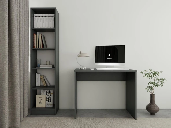 Ofis Çalışma Bilgisayar Masası Koyugri ürün görseli 1