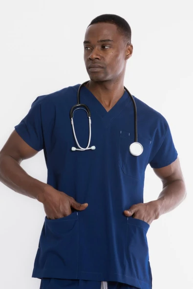 UÇAK MEDİKAL PETROL LACİVERT CORE-FLEX ERKEK CERRAHİ TAKIM - Resim 4