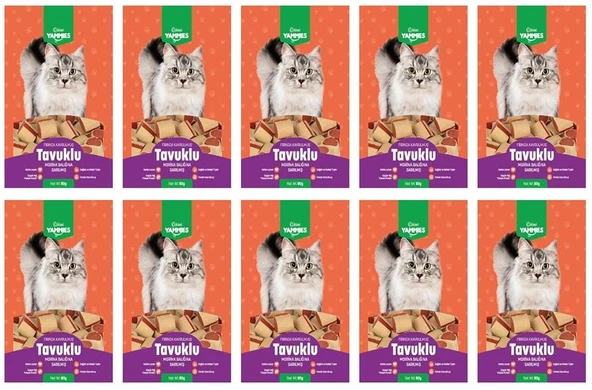 Kiwi Yammies Tavuklu Morina Balığına Sarılmış Kedi Ödül Maması *10 Paket ürün görseli 1