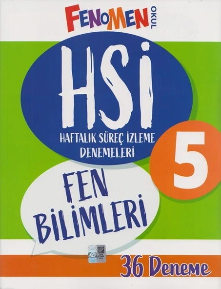 5. Sınıf Fen Bilimleri HSİ Haftalık Süreç İzleme Denemeleri Fenomen Okul Yayınları ürün görseli