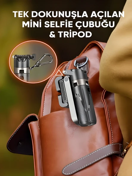 41.5 cm 360 Ayarlanabilir Bluetooth Kumandalı Kablosuz Tripod Selfie Stick Monopod - Resim 6