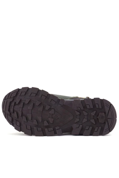 Rakerplus Hakiki Deri Haki Yeşil Sarı Fermuarlı Trekking Çocuk Bot - Resim 8