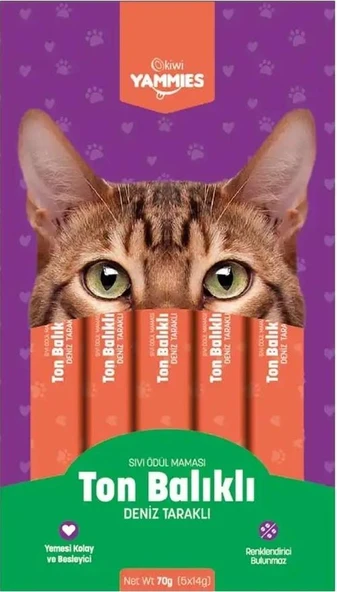 Kiwi Yammies Karışık Sıvı Kedi Ödül Maması*5 Paket - Resim 3