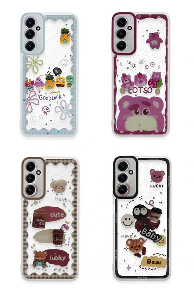 LitaeTrend Samsung Galaxy A14 4G Kılıf Sweet Desenli Silikon Kapak - Şeffaf - Resim 2