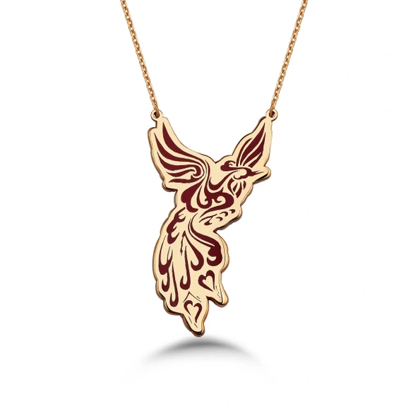 Anka'nın Yükselişi Gümüş Kolye-Rose ürün görseli 1