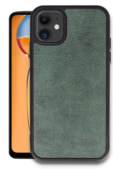LitaeTrend iPhone 11 Kılıf Aras Deri Kapak - Koyu Yeşil ürün görseli 1