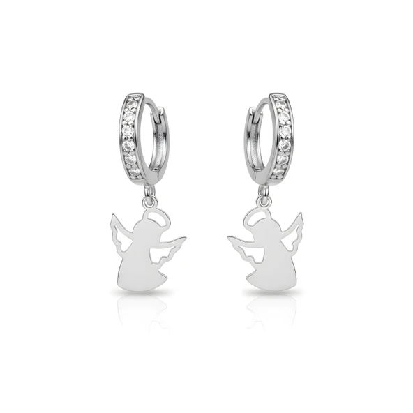 Melek Küpe Taşlı Sallantılı - Gümüş ürün görseli 1