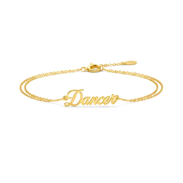 Gümüş İsim Bileklik - Altın ürün görseli 1