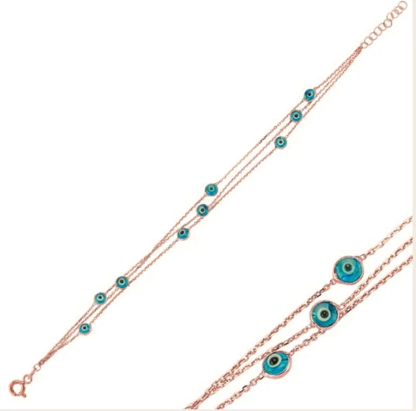 Nazar Boncuklu Bileklik - Gümüş ürün görseli 1