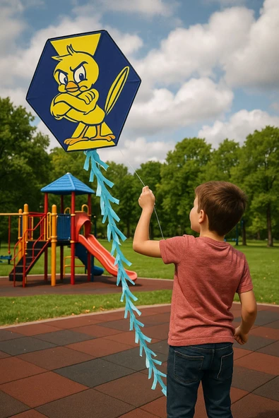 Uçurtma Altıgen Çıtalı Ipli Uçurtma Seti Kanarya Modeli ürün görseli 1