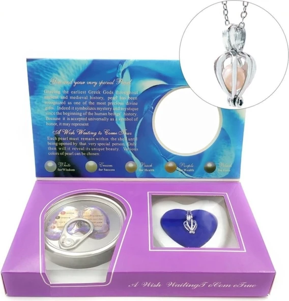 Sevgiliye Özel Günlere Hediye istiridye İçinden Çıkan Gerçek İnci Kolye Set Sevgiliye Şık Hediye - Resim 3