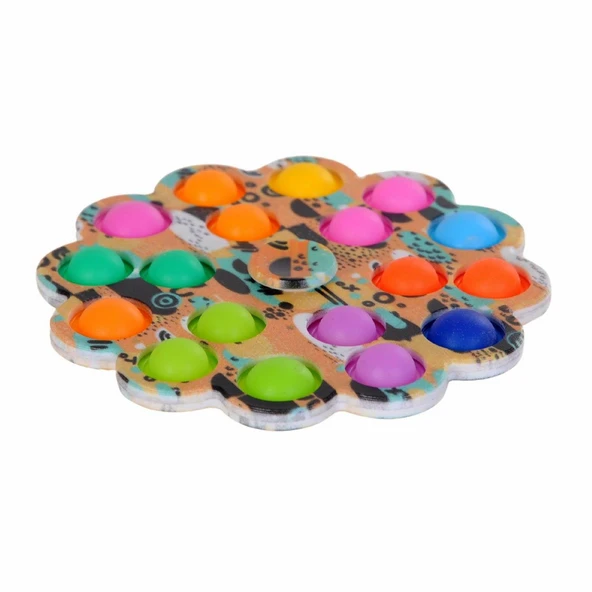 18 Parmak Baskılı Stres Çarklı Pop İt - Resim 2