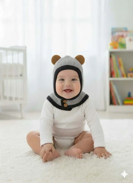 KİTTİ 25480-02 DÜĞMELİ BOYUNLUK TRİKO BERE - Resim 2