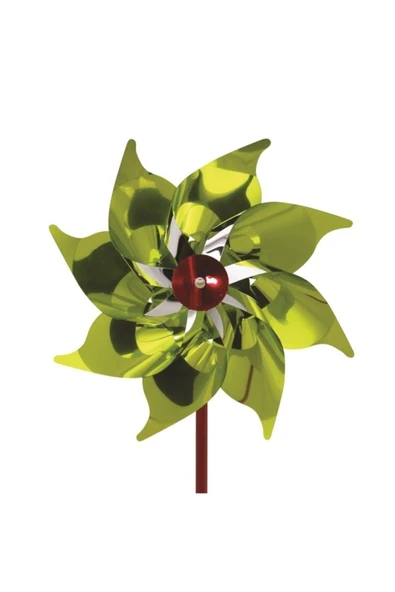 18 Cm 8 Kanatlı Parlak Rüzgar Gülü - Resim 3