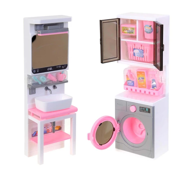 Kutulu 4Lü Klozet Lavabo Çamaşır Makinası Ütü Seti - Resim 3