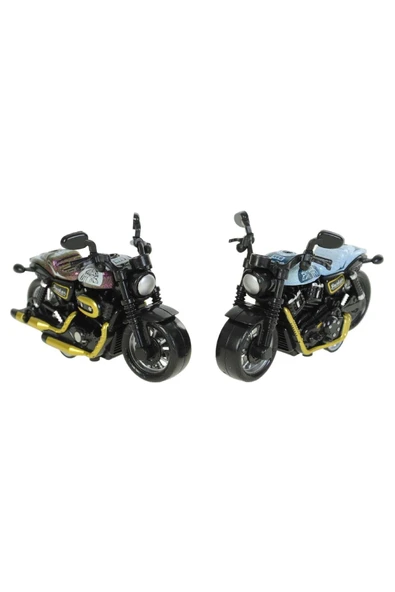 Metal Çekbırak Klasik Motorsiklet - Resim 6