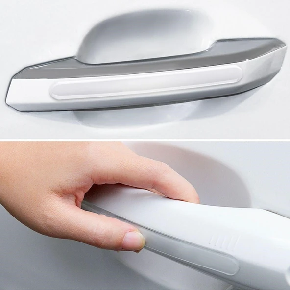 Oto Darbe Koruyucu Şeffaf Kendiliğinden Yapışkanlı Bantlar 4 Adet - Resim 3