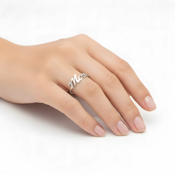 Gümüş İsim Yüzük - Gümüş - Resim 2