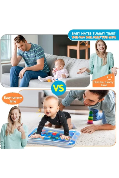 Bebek Su Oyun Matı (TUMMY TIME) Karın Üstü Aktivite Zamanı - Resim 10