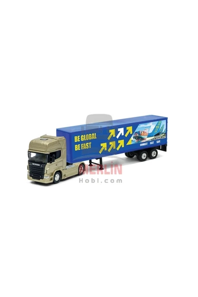 NET Welly 1:64 Metal Scania V8 R 730 Dorseli Tır ürün görseli 1
