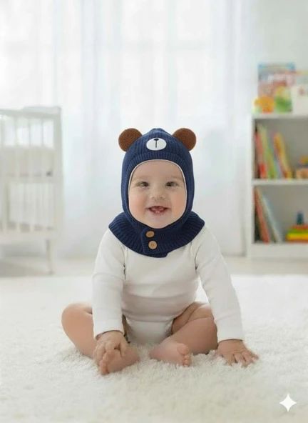 KİTTİ 25480-01 DÜĞMELİ BOYUNLUK TRİKO BERE - Resim 3