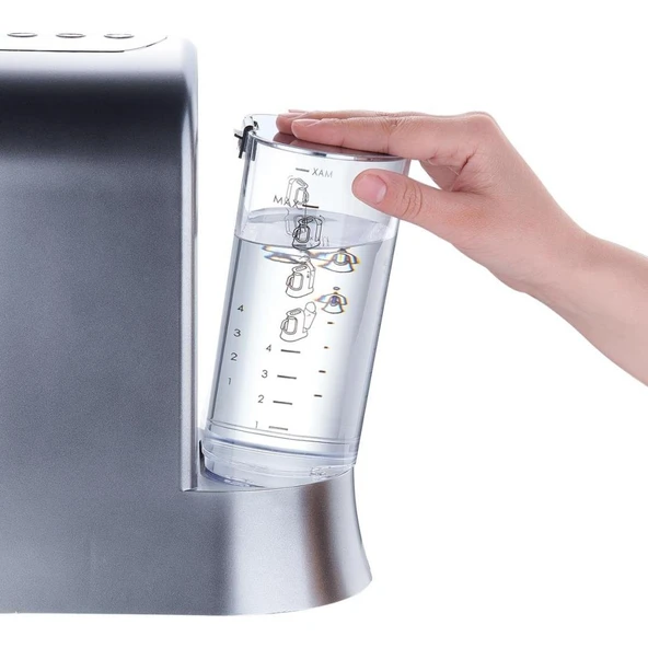 Korkmaz A862-05 Kahvekolik Aqua Inox Krom Türk Kahve Makinesi Teşhir - Resim 4