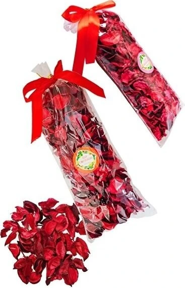 4 Bin Adet Kokulu Yapay Kuru Gül Yaprağı 8 Paket Sevgiliye Eşe Hediye Romantik Süsleme Gül Yaprakları - Resim 3