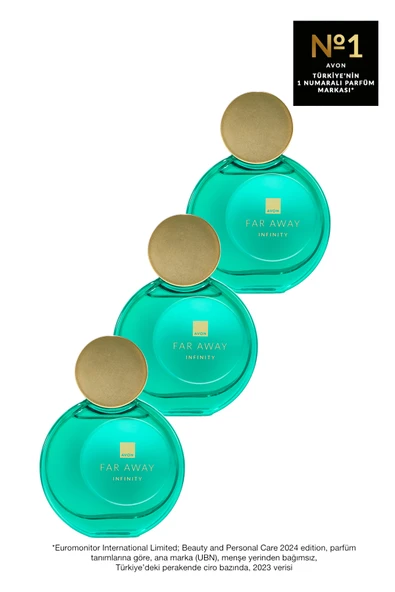 Far Away Infinity Kadın Parfüm Edp 50 Ml. Üçlü Set ürün görseli 1