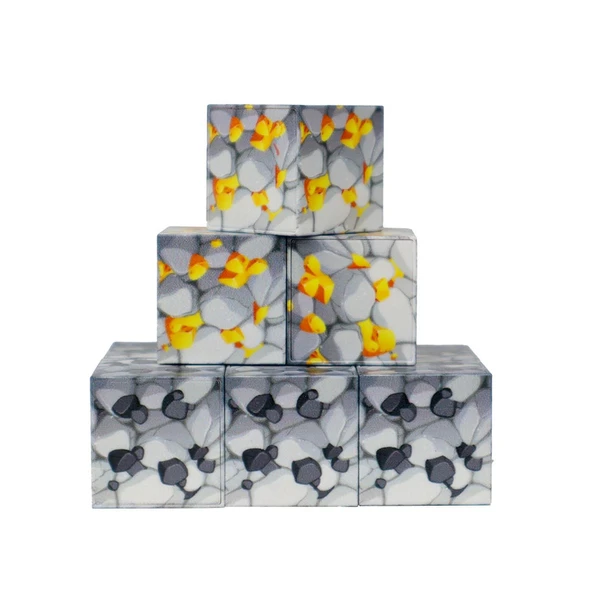 Megacraft Manyetik Bloklar 9 Parça Değerli Taş Desenli - Sarı / Gri / Siyah ürün görseli 1