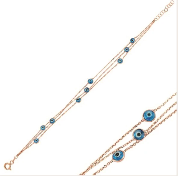 Nazar Boncuklu Bileklik - Rose ürün görseli 1