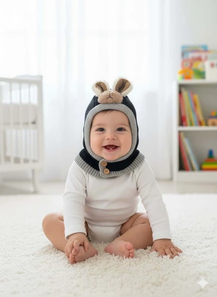 KİTTİ 25480-03 DÜĞMELİ BOYUNLUK TRİKO BERE - Resim 4