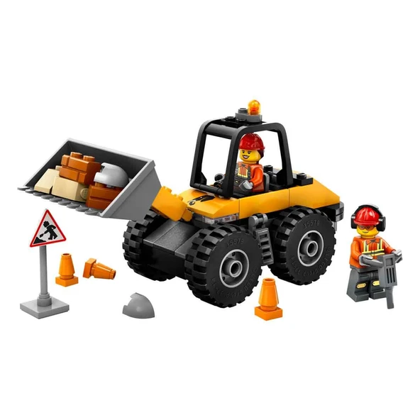 Lego 60450 City Sarı Tekerlekli İnşaat Yükleyicisi - Resim 4