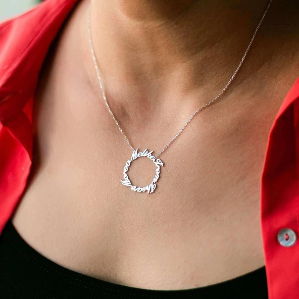 İsim Halka Kolye - Rose - Resim 2