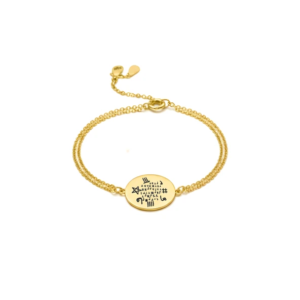 Hiçlikten Gelen Güç Gümüş Tılsım Bileklik - Altın ürün görseli 1