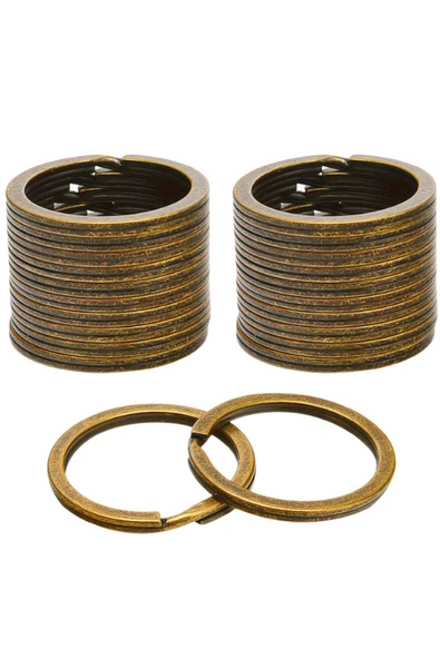 30 Adet Antik Renk 3 cm Metal Anahtarlık Halkası - Resim 4