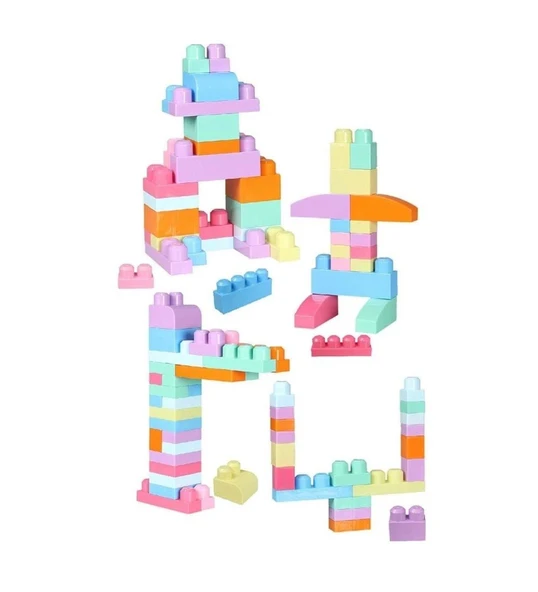 Pastel Renk Parçalı Block 56 Parça Pls Kutu - Resim 2