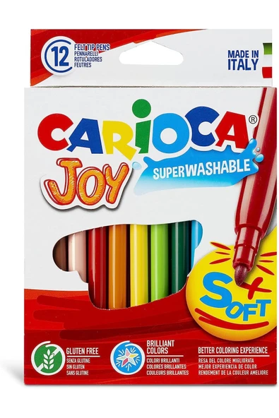 Carioca Joy Yıkanabilir Keçeli Boyama Kalemi 12 Li - Resim 2