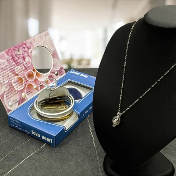 Sevgiliye Özel Günlere Hediye istiridye İçinden Çıkan Gerçek İnci Kolye Set Sevgiliye Şık Hediye - Resim 5