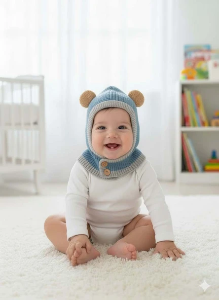 KİTTİ 25480-02 DÜĞMELİ BOYUNLUK TRİKO BERE - Resim 4