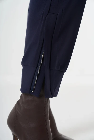 Misswhence Fermuar Detaylı Pantolon  38102 SİYAH - Resim 8