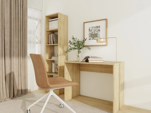 Ofis Çalışma Bilgisayar Masası LefkasMeşe - Resim 2